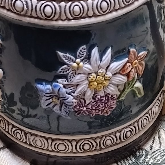 🎬 GERZ Ramstein/Pfalz Pewter Lidded Beer Stein - Picture 5 of 14